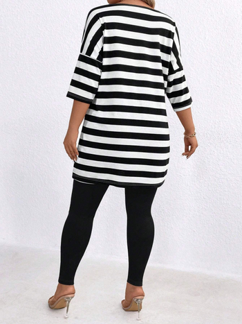 Εκτυπωμένο σετ δύο τεμαχίων γυναικών με τοπ σε στρογγυλή λαιμόκοψη και παντελόνι, Baili, πολυεστέρας, μακριές μανίκια, φθινοπωρινό 2024