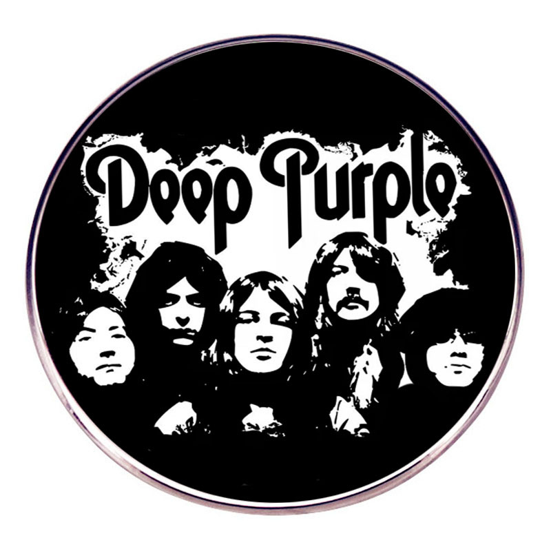 Brošą Deep Purple grupė – metalinis lydinys, elektroplatinavimas, raidžių dizainas