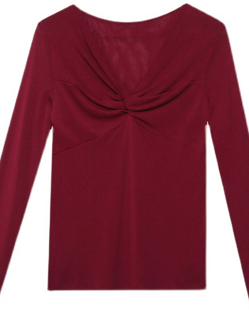 Μπλουζάκι με λεοπάρ εκτύπωση από διχτυωτό ύφασμα, V-λαιμό, μακριά μανίκια, στενή γραμμή