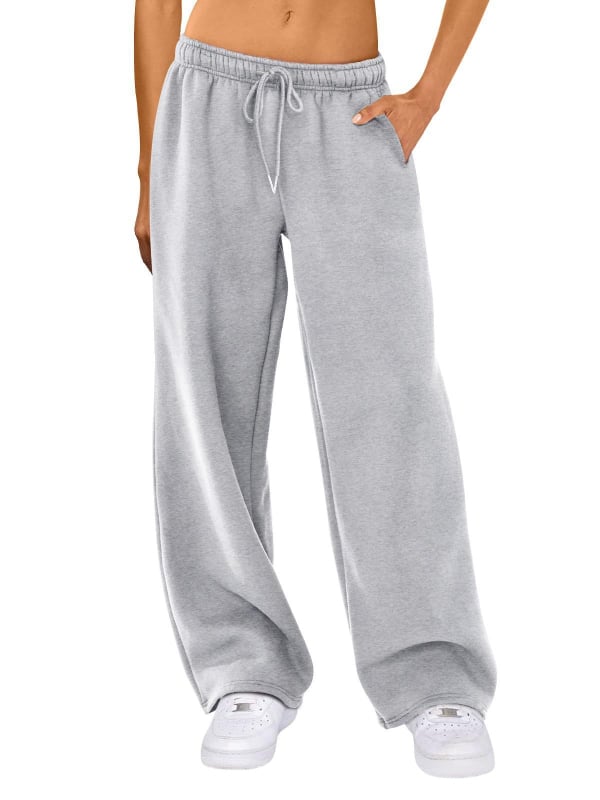 Ženske hlače od poliestera, visoki struk, široki kroj, ravne nogavice, tanak materijal