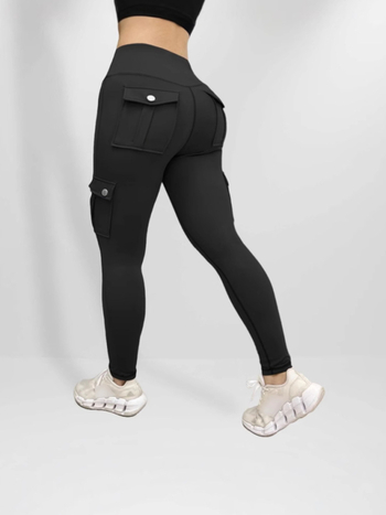 Moterų sportinės kelnės su aukštu juosmeniu, poliesteris 90–95% ir spandeksas <30%, vidutinio storio, vidutinis juosmuo, ilgos kelnės