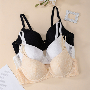 Didelės apimties nėrinių liemenėlė su pilnu puodeliu, viršutinis palaikymas, pagrindinė medžiaga nailonas, pamušalas iš elastano