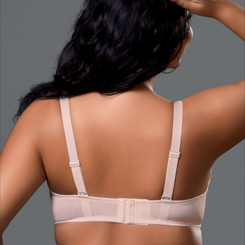 Biustų komplektas su nėrinių raštu ir skaidriu tinklu, su palaikymo kostiumėliu, Push-Up ir tempimas, plonas formuojamas puodelis