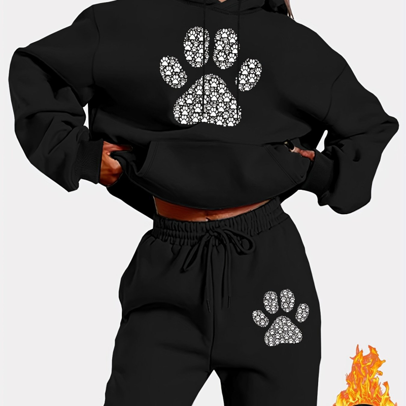 Φούτερ με κουκούλα από βελούδο, άνετης γραμμής, μακριά μανίκια, πολυεστέρας 90–95%, μεσαίας πυκνότητας