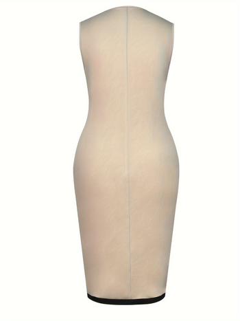 Δύο τεμάχια σετ για γυναίκες: πλεκτό σακάκι και φόρεμα με μακριά μανίκια, μείγμα πολυεστέρα-ελαστάνης, κομψό στυλ