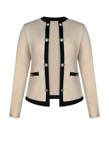 Δύο τεμάχια σετ για γυναίκες: πλεκτό σακάκι και φόρεμα με μακριά μανίκια, μείγμα πολυεστέρα-ελαστάνης, κομψό στυλ