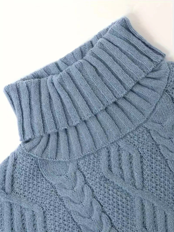 DUTRIEUX Γυναικείο μακρύ φόρεμα-πούλβερ, Υψηλός Λαιμός, Πολυεστέρας, 95%+