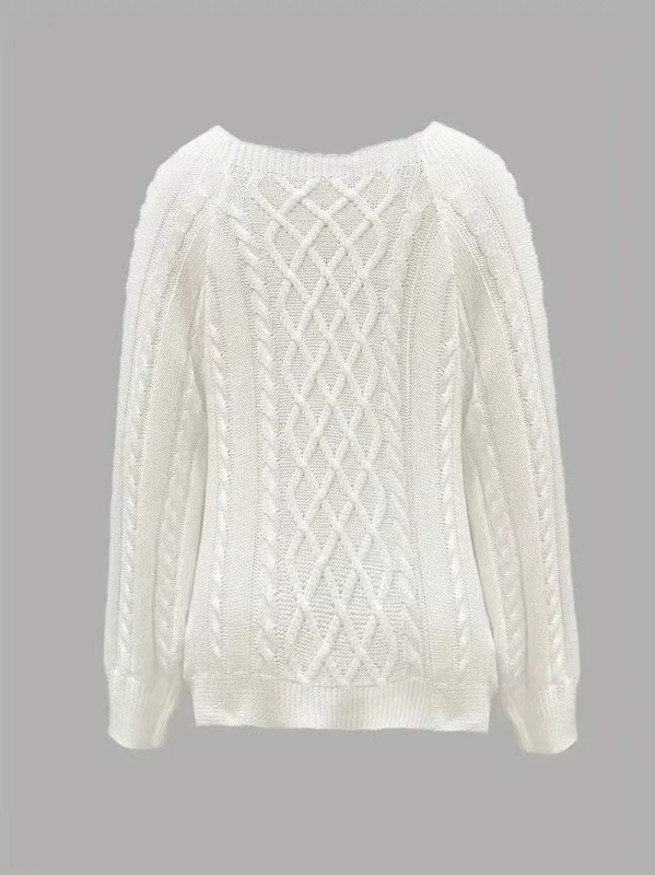 Moteriškas megztinis su mygtukais, poliesteris ≥95%, ilgos Raglan rankovės, apvali kaklo linija, vidutinio storio