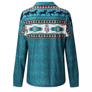 Μακριμάνικη T‑shirt με γιακά τύπου λαπέλ, εκτύπωση, μείγμα πολυεστέρα-βαμβάκι-σπαντέξ, στενή γραμμή, street fashion, άνοιξη 2025