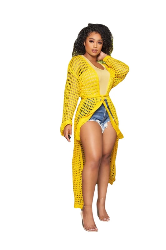 Paplūdimio suknelė su megzto kardiganu, apsauga nuo saulės UPF30+, batwing rankovės, 3/4 ilgio, 50–70% spandeks