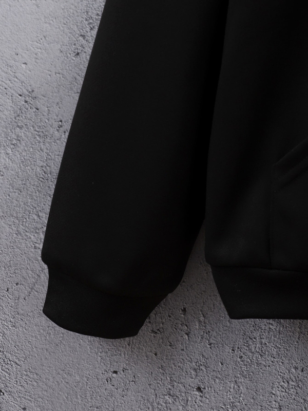 Παιδικό unisex φούτερ με κουκούλα και κέντημα καρδιάς, κορεάτικο στυλ, 100% πολυεστέρας.