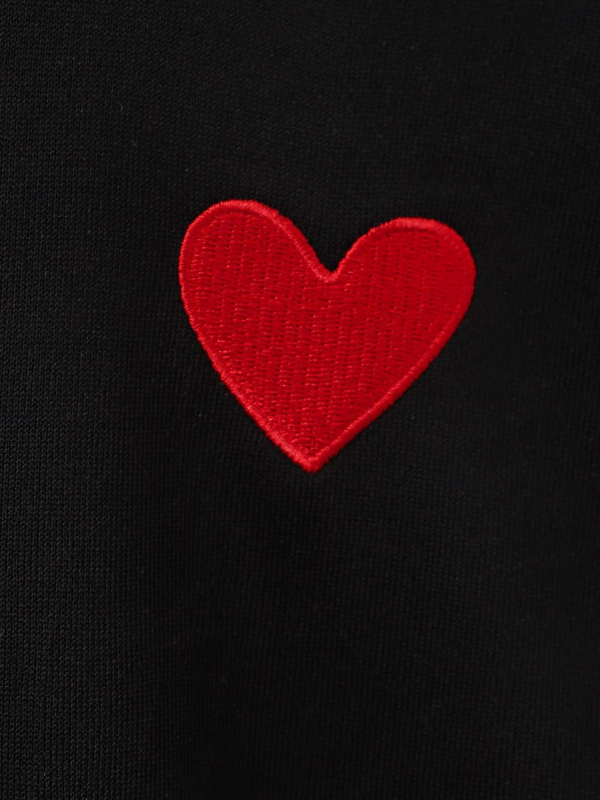 Παιδικό unisex φούτερ με κουκούλα και κέντημα καρδιάς, κορεάτικο στυλ, 100% πολυεστέρας.