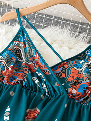 Дамски презрамков гащеризон от полиестер, 95%+ полиестер, микроеластичен, прави крачета, свободна талия, средна плътност, летен модел 2024