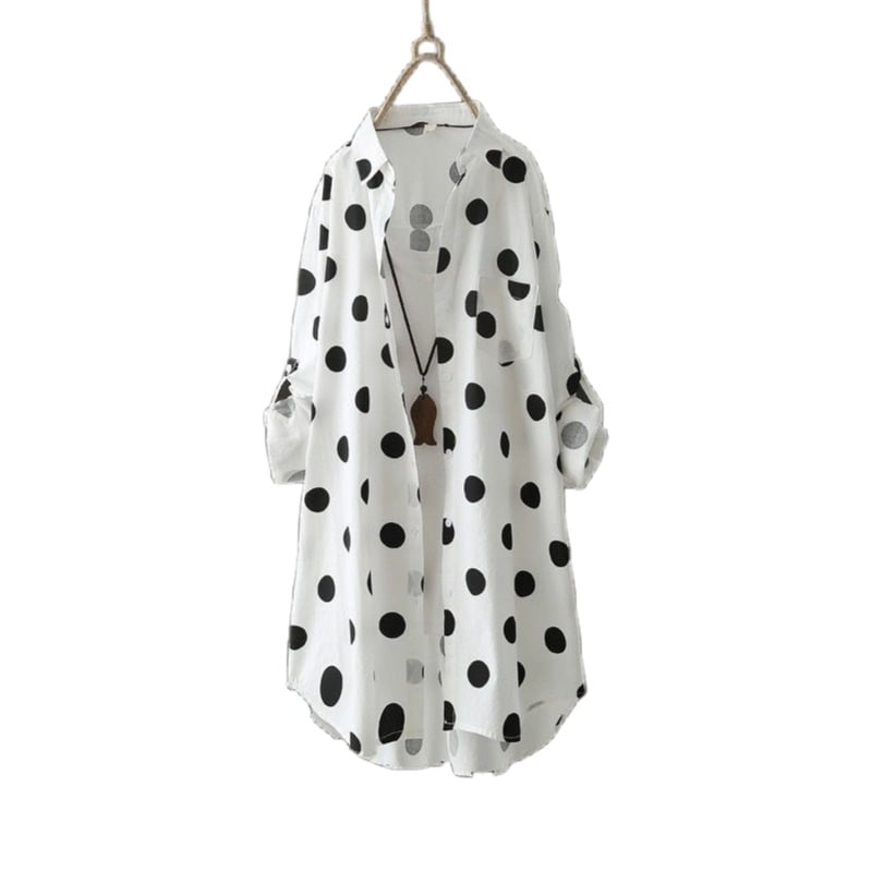 Jachetă lungă în stil cămașă, dungată, guler de cămașă, mâneci lungi, croială lejeră, protecție solară