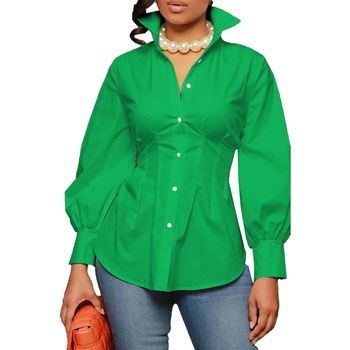 Γυναικείο τοπ σε στυλ κοστουμιού για εργασία, πολυεστέρας, μανίκια 3/4, κυκλοφορία χειμώνα 2022