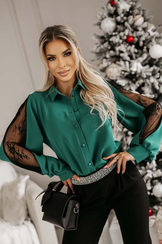 Krekli ar tīkla ievietojumu, garas piedurknes, krekla apkakle, vienrindu aizdare, šaurs griezums, pavasaris 2024