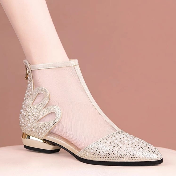 Batai su PU viršutine dalimi ir PU padu, aukštas viršus, apvalus pirštas, užtrauktukas gale