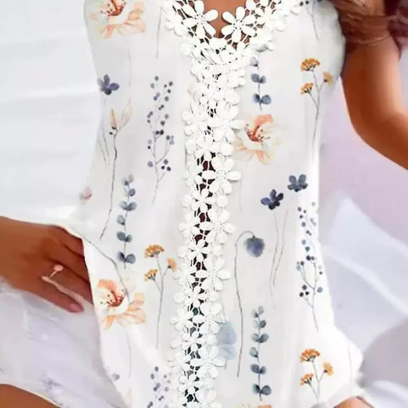 Džinsai su gėlių atspaudu, tiesios kojos, Three-Point Pants, Bazinis Urban Wind stilius, poliesterio-spandekso mišinys, svoris 124 g