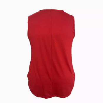 Be rankovių V kaklo topas, vientisas raštas, pieno šilkas audinys, poliesteris 95%+, elastanas <30%, vidutinio ilgio 65–80 cm, vasara 2024