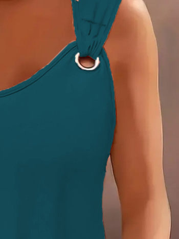 Γυναικείο αμάνικο τοπ με V-λαιμό, Πολυεστέρας 95%+, Καλοκαίρι 2024, καθημερινό στυλ