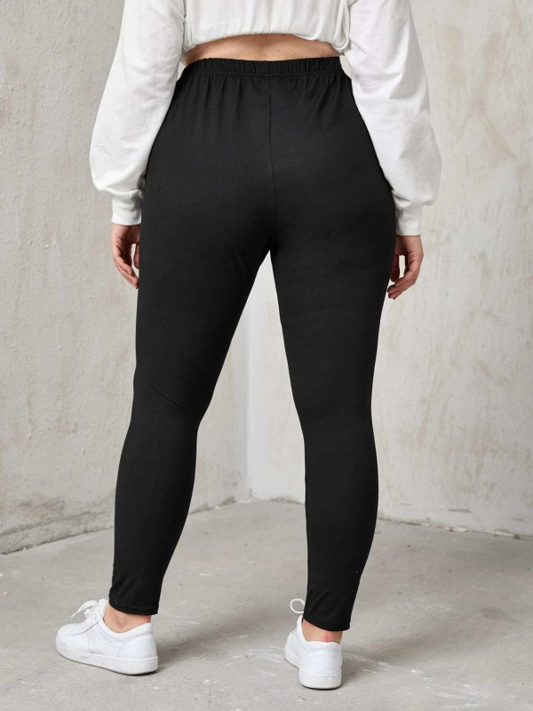 Moterų leginsai su raišteliu sportui ir kasdienai, elastinga juosmens, trumpas ilgis, Milk Silk audinys, 95% poliesteris + spandeks <30%, ruduo 2024