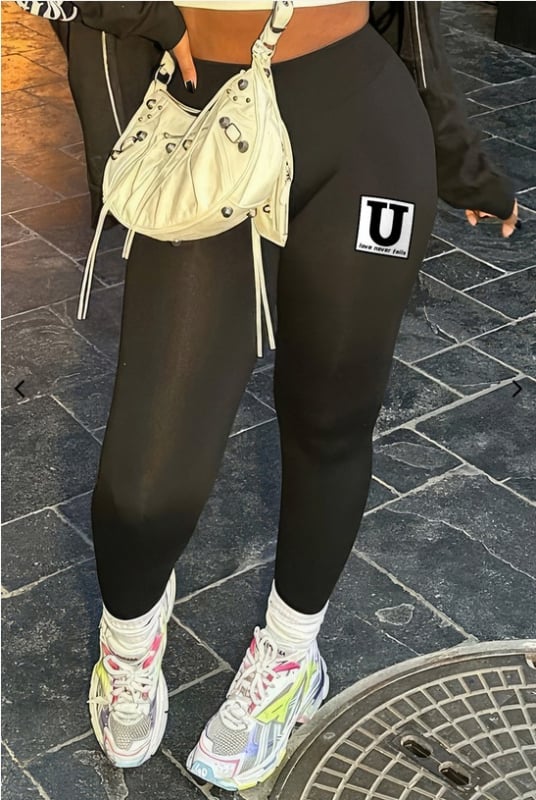 Moterų Milk Silk siaurų kelnių kelnės, 50–70% poliesterio, vidutinio juosmens, vidutinio storio, aukštas elastingumas, spaudinimas, gatvės hipster stilius, ruduo 2024