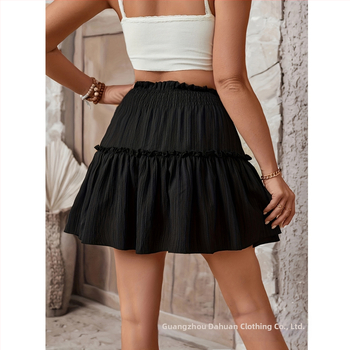 Φούστα γυναικών σε γραμμή Α με μοτίβο φλοιού, ύφασμα πολυεστέρας 80-90%, ίνες ανακυκλωμένης κυτταρίνης <30%, μικροελαστικότητα