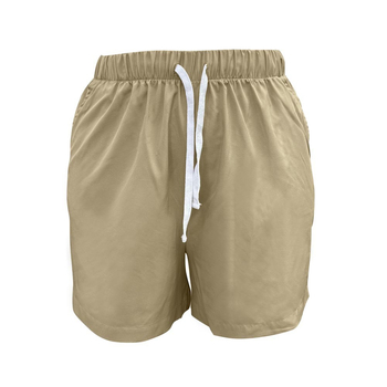 Moteriški poliesterio šortai, vidurio juosta, cropped ilgis, mikroelastiniai, vidutinio tankio