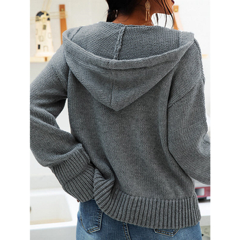 Alpakagyapjú kapucnis kardigán, laza szabás, hosszú ujjú