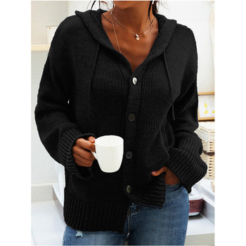 Alpakagyapjú kapucnis kardigán, laza szabás, hosszú ujjú