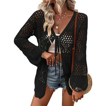 Moterų megzta pliažo suknelė, vientisa spalva, poliesteris, pamušas poliesteris, 300 g, be krūties pagalvėlių, tinkama plaukiojimui