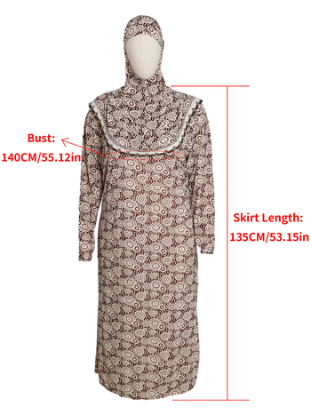 Αμπάγια με φλοράλ εκτύπωση, μακρύ φόρεμα με μακριά μανίκια, Ice Silk ύφασμα, πολυεστέρας-σπάντεξ ανάμειξη