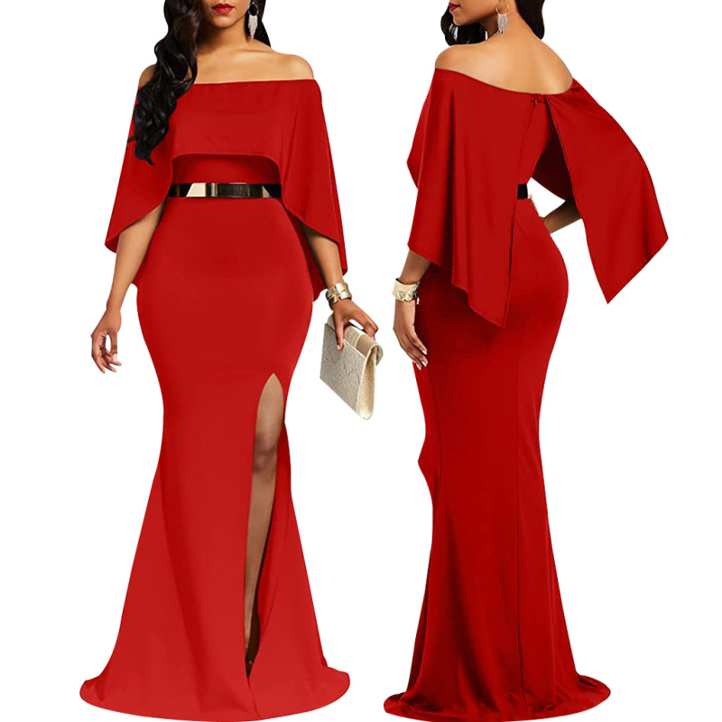 Női ujj nélküli ruha hasítékkal és hosszú szoknyával, nyár 2022, bambuszrost-keverék poliészterrel és elasztánnal