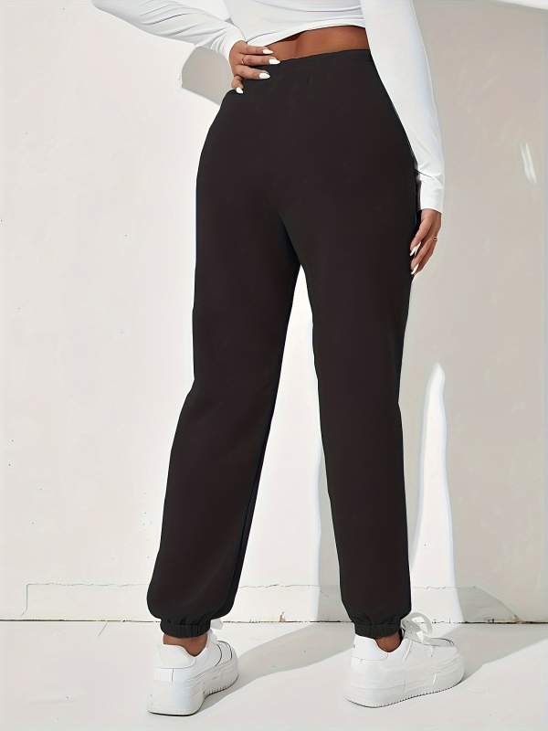 Женски спортни панталони за свободно време, без подплата, 95% полиестер и 5% еластан, за зима-есен-пролет