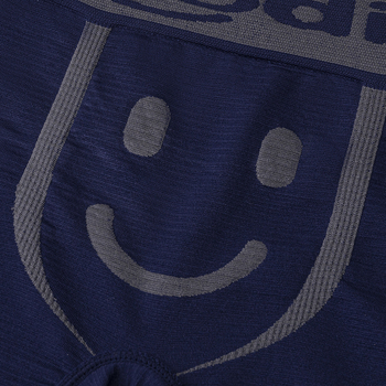 6 vnt be siūlių vyriški bokseriai su emotikonų raštu, kvėpuojantis poliesteris