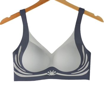Ledo šilko bešuvinė push-up liemenėlė su 3/4 puodeliais, fiksuotos dvigubos petnešos, nugaros trijų eilių užtrauktukas, nailonas