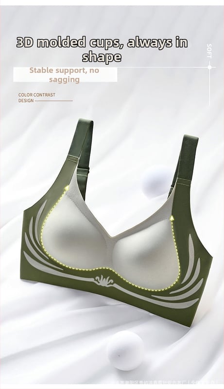 Ledo šilko bešuvinė push-up liemenėlė su 3/4 puodeliais, fiksuotos dvigubos petnešos, nugaros trijų eilių užtrauktukas, nailonas