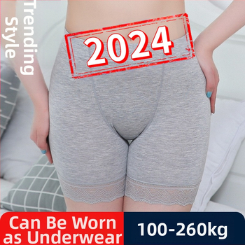 Moteriškos saugios kelnaitės su aukštu liemeniu, modalinės medžiagos nėriniai, apsauga nuo atskleidimo vasarai