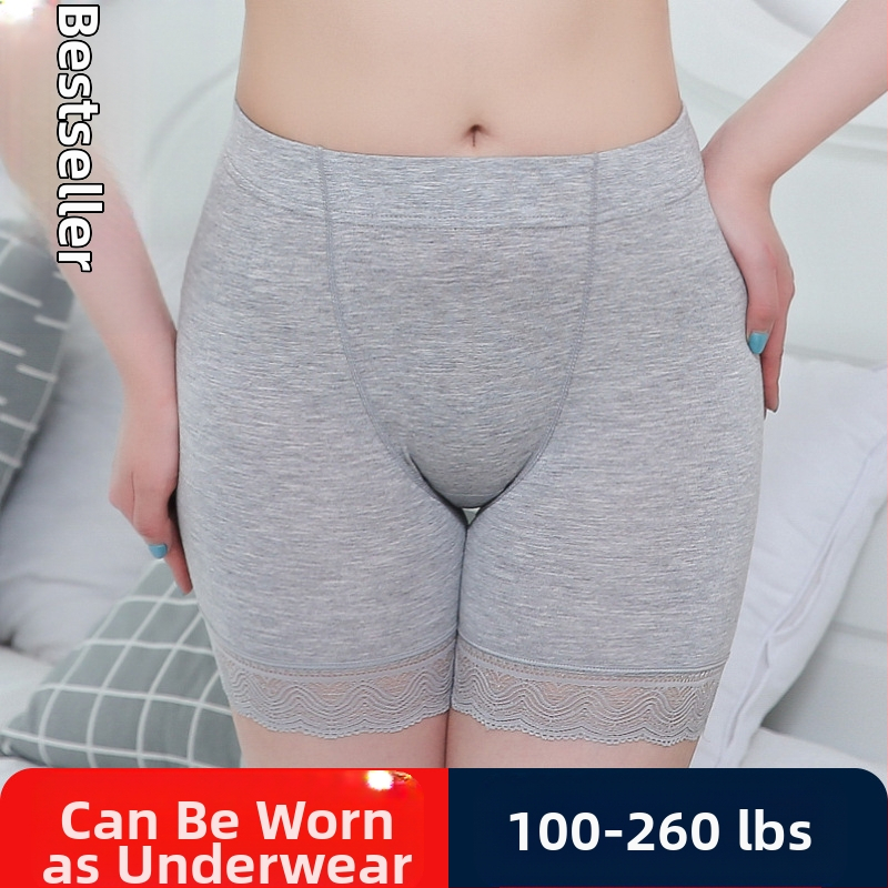 Дамски безопасни панталони с висока талия, модална дантела, защита срещу оголване за лято