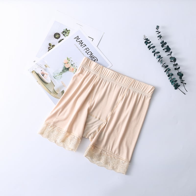 Moteriškos saugios kelnaitės su aukštu liemeniu, modalinės medžiagos nėriniai, apsauga nuo atskleidimo vasarai