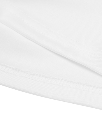 Женска тениска с принт череши, кръгла яка, къс ръкав, прав силует, полиестер-еластан плат