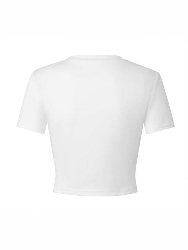 Tricou damă cu imprimeu cireșe, decolteu rotund, mâneci scurte, croială dreaptă, material poliester-elastan