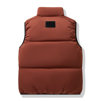 Medvilninė liemenė su stovimu kaklu, užtrauktuku, stora medžiaga, šoninės kišenės – laisvas kirpimas