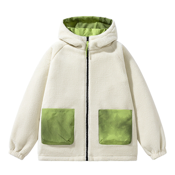 Muška zimska puffer jakna s kapuljačom, zatvaračem, dizajn boja blokova, slobodan kroj, poliester punjenje i podstava