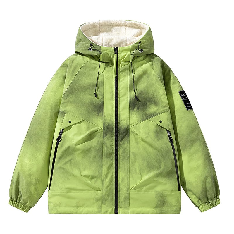 Muška zimska puffer jakna s kapuljačom, zatvaračem, dizajn boja blokova, slobodan kroj, poliester punjenje i podstava