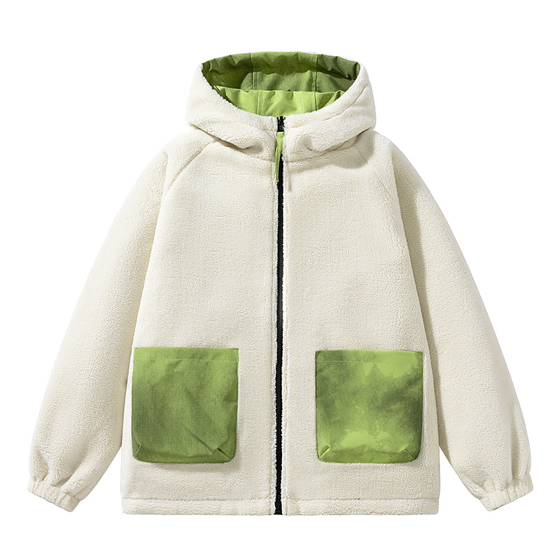 Muška zimska puffer jakna s kapuljačom, zatvaračem, dizajn boja blokova, slobodan kroj, poliester punjenje i podstava