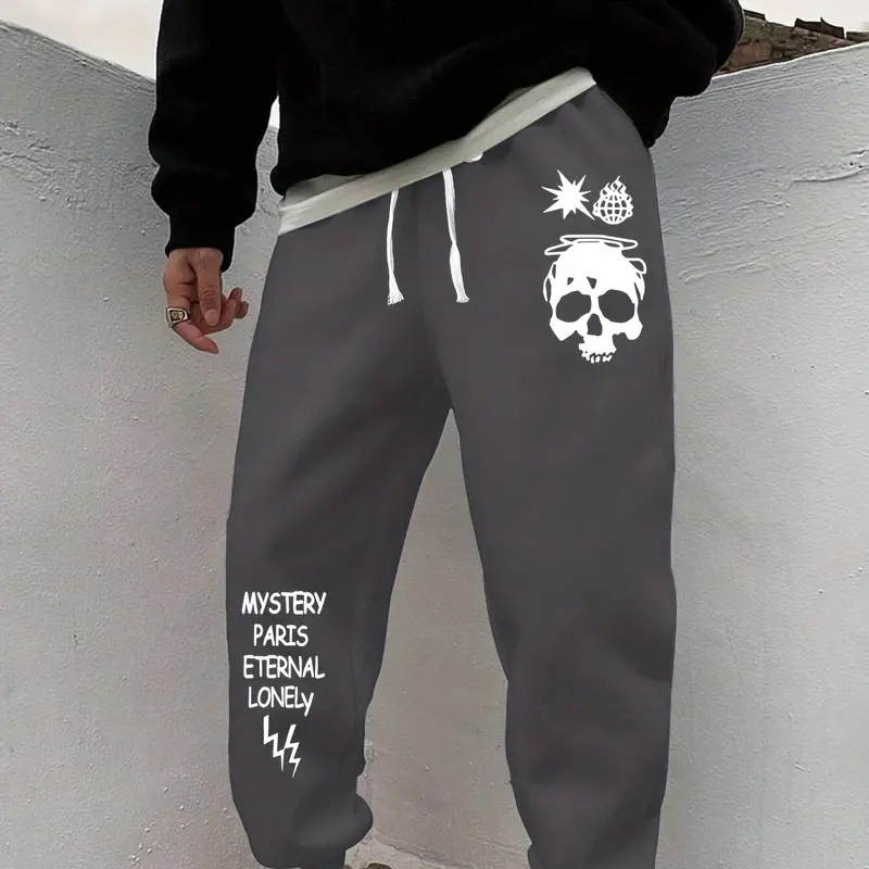 Vyriski kasdieniniai sportiniai džinsai su skaitmenine spauda, mikroelastingumas, vidutinio aukščio juosmens, laisvas kirpimas, mažas tiesus kelio atidarymas