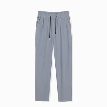 Ανδρικά καλοκαιρινά παντελόνια casual, λεπτή συνθετική πολυεστερική σύνθεση, στενή γραμμή (tapered), μέση μεσαίου ύψους