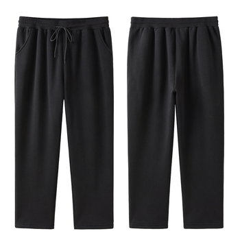 Vyriskos kasdieninius kelnes su fliso apdaila, laisva tiesia kirpimo, vidurinio aukštyje, storas medvilnės-poliesterio mišinys, mikroelastinis