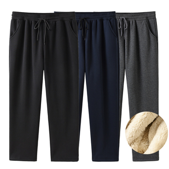 Vyriskos kasdieninius kelnes su fliso apdaila, laisva tiesia kirpimo, vidurinio aukštyje, storas medvilnės-poliesterio mišinys, mikroelastinis